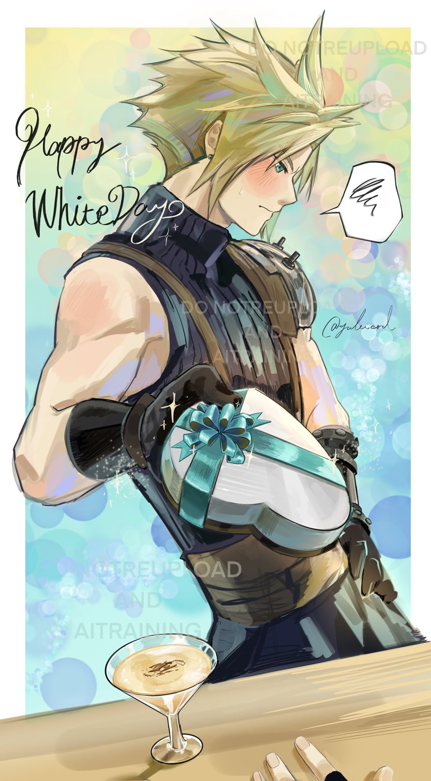 tifa lockhart and cloud strife (final fantasy and 2 more) drawn by yu_ki_erd