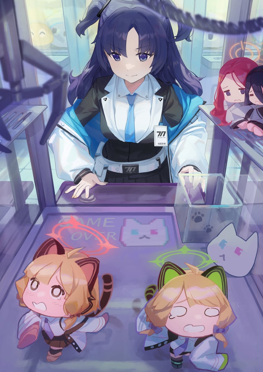 yuuka, aris, momoi, midori, and yuzu (blue archive) drawn by hokushuu