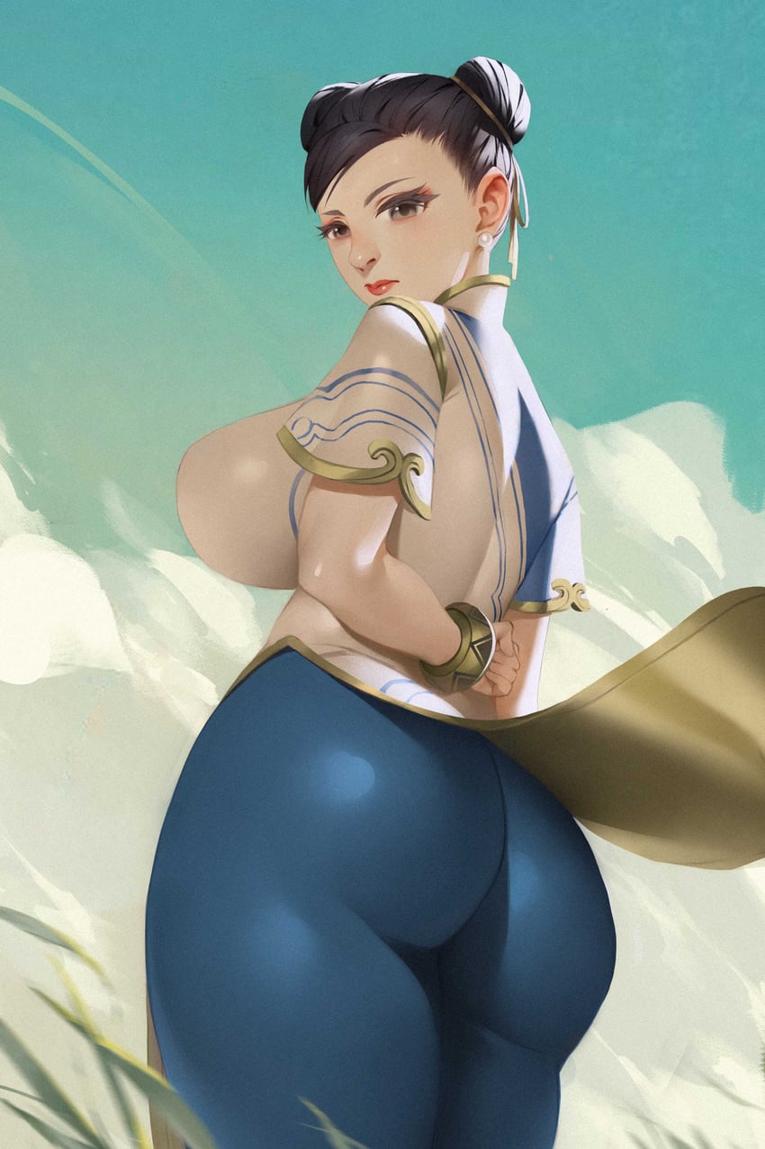 chun-li (street fighter and 1 more) drawn by spiralnoww1