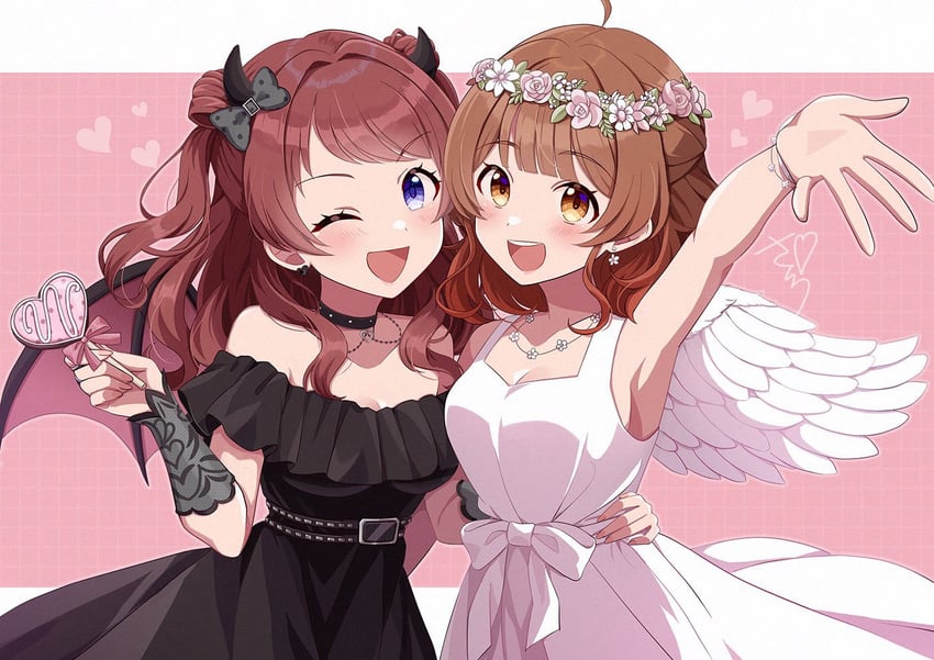 hanami ume and hanami saki (idolmaster and 1 more) drawn by sakura_ran