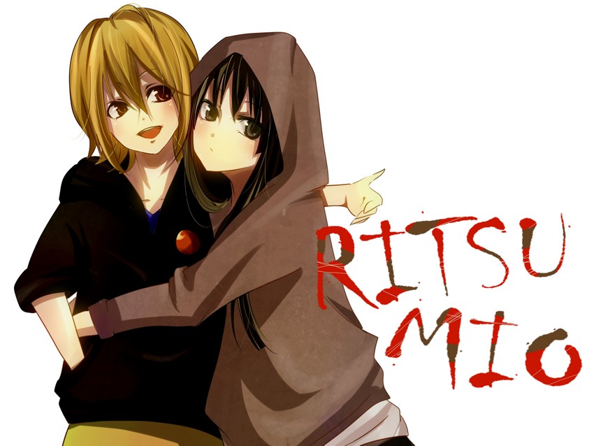akiyama mio and tainaka ritsu (k-on!) drawn by minami_nuko