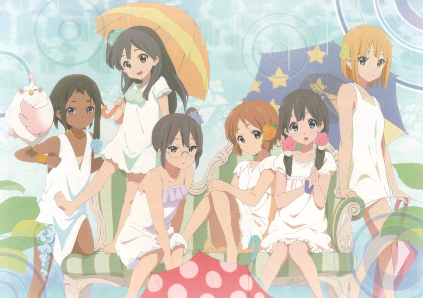 kitashirakawa tamako, kitashirakawa anko, dera mochimazzui, tokiwa midori, asagiri shiori, and 2 more (tamako market) drawn by takahashi_mariko