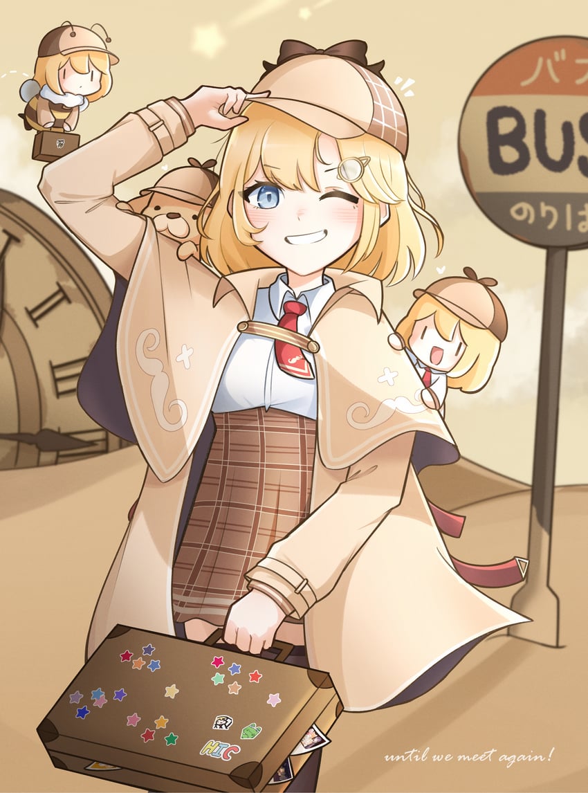 watson amelia, bubba, and smol ame (hololive and 1 more) drawn by moon_ldl
