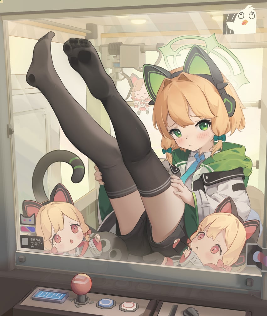 momoi, midori, and peroro (blue archive) drawn by shijiuuuuuuu