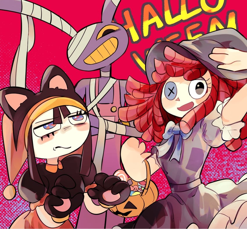 pomni, jax, and ragatha (the amazing digital circus) drawn by hami_(678717) and iamsandford1