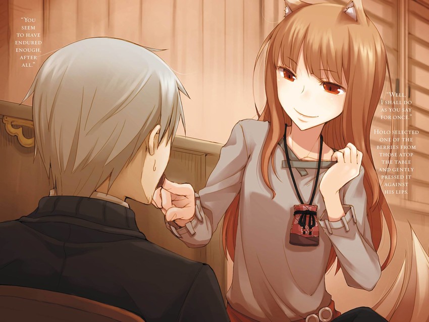 holo and craft lawrence (spice and wolf) drawn by ayakura_juu