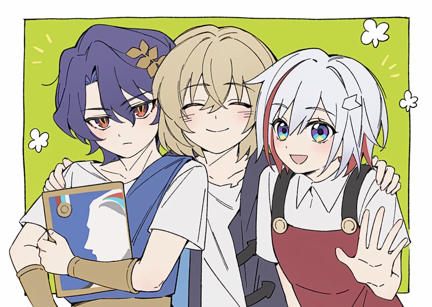 aventurine, dr. ratio, topaz, and kakavasha (honkai and 1 more) drawn by osamu18568716