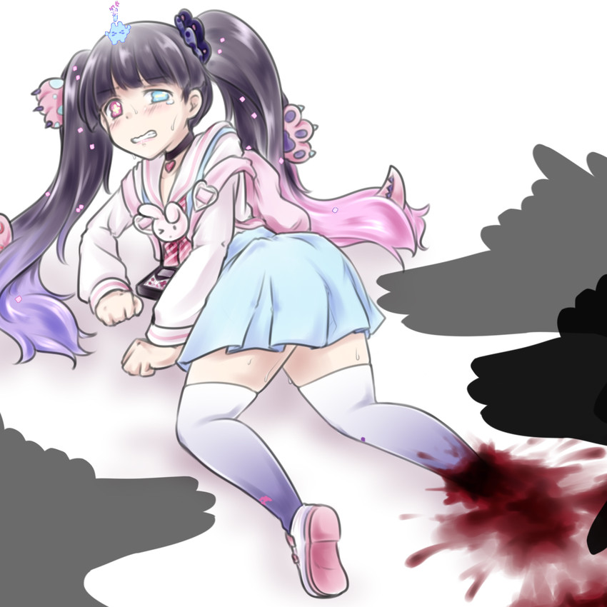 nakano sorami and dark cutie (mahou shoujo ikusei keikaku and 1 more) drawn by hicha_wynn