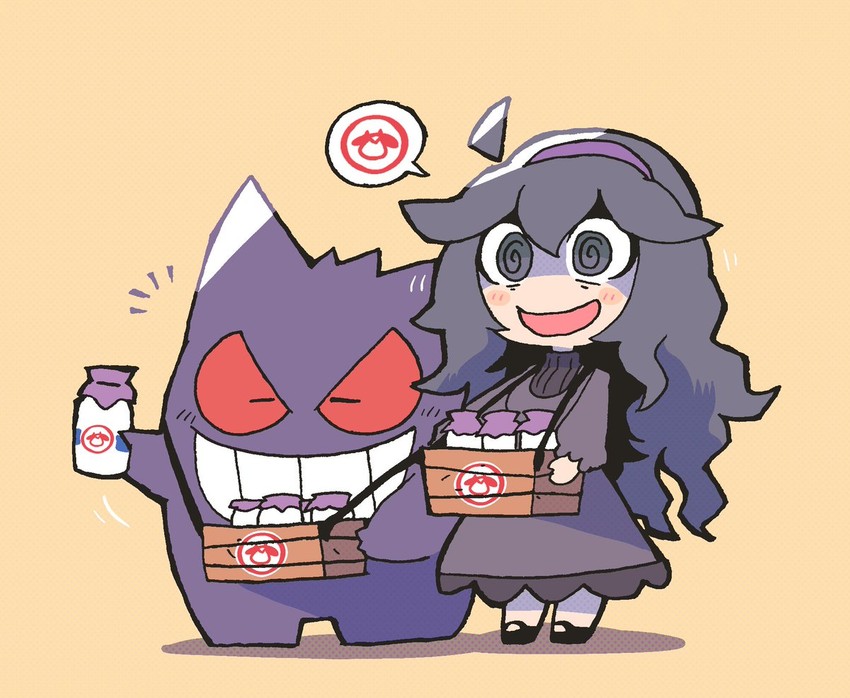 hex maniac and gengar (pokemon and 1 more) drawn by rariatto_(ganguri)