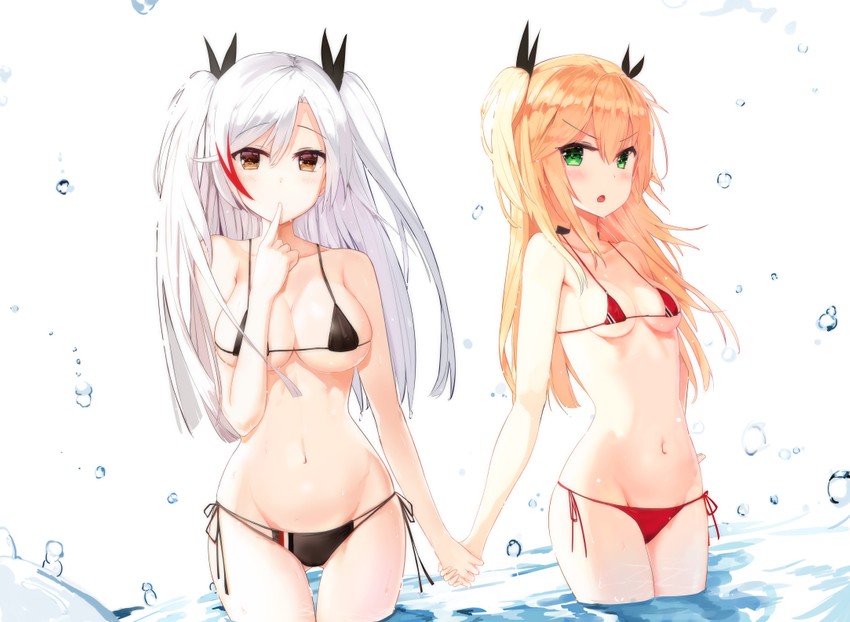 prinz eugen and admiral hipper (azur lane) drawn by zhiyou_ruozhe