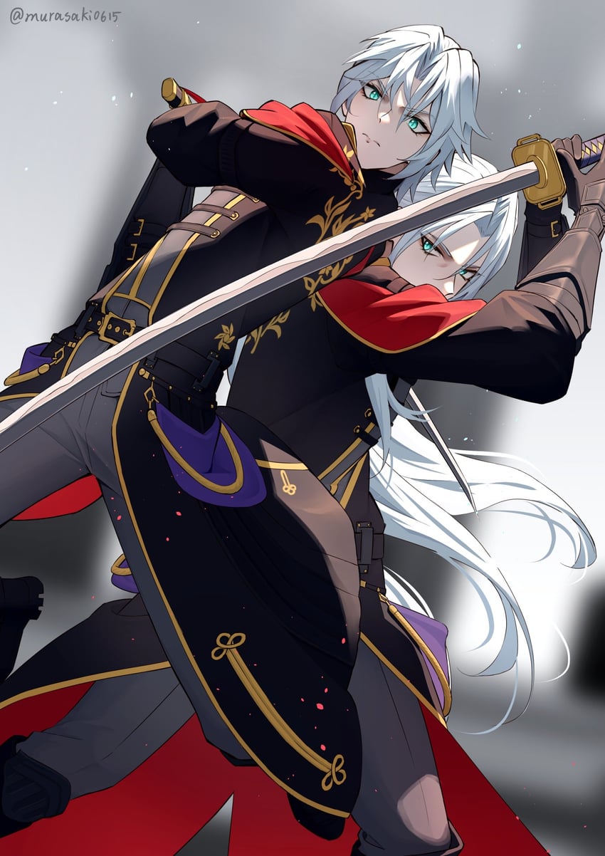 sephiroth (final fantasy and 2 more) drawn by zi_(murasaki0615)