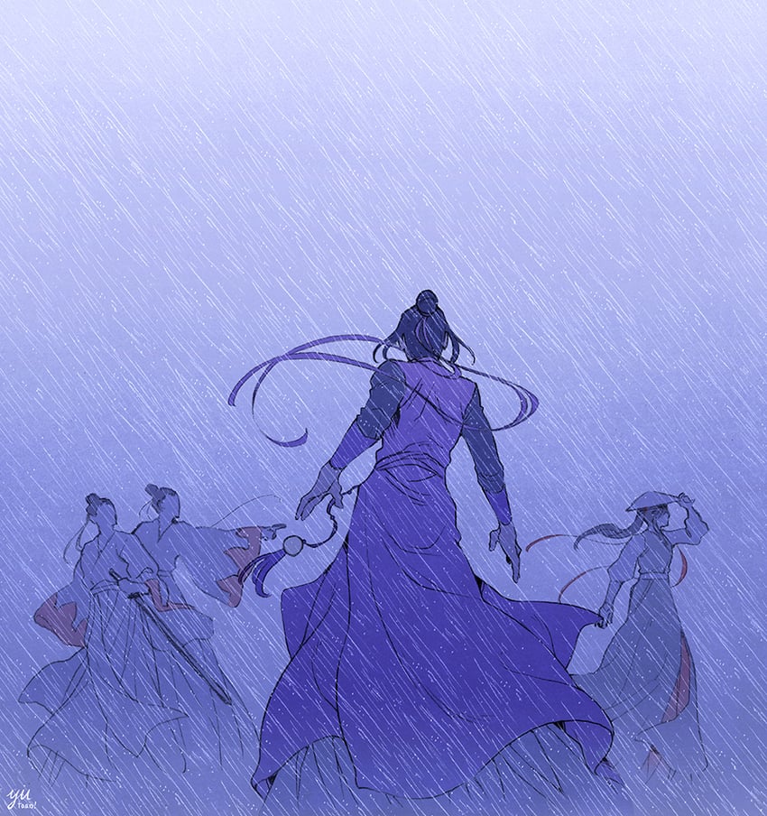 wei wuxian and jiang cheng (modao zushi) drawn by yutaan