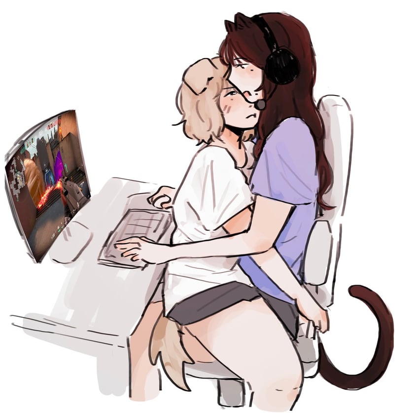 karina and winter (real life and 1 more) drawn by delusional965