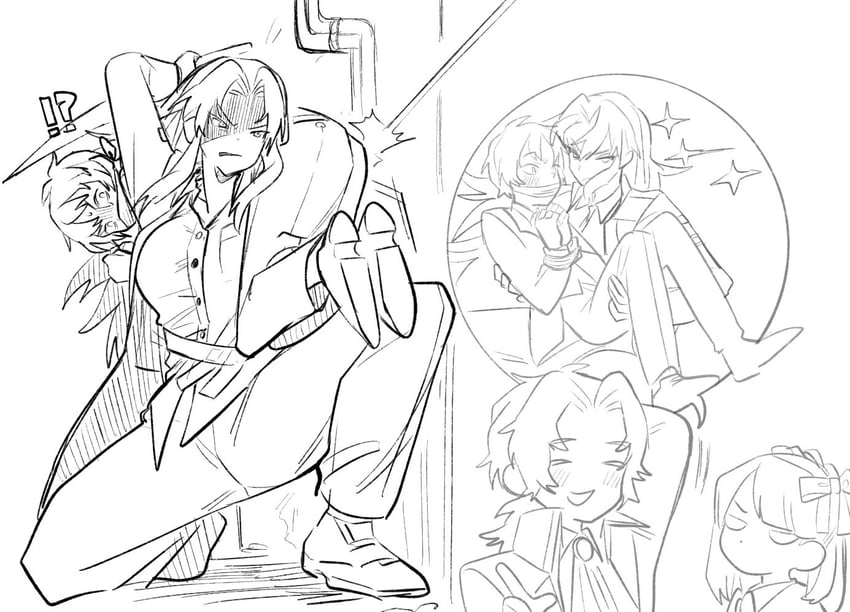chesed, tiphereth a, kali, and daniel (project moon and 2 more) drawn by tama_launcher