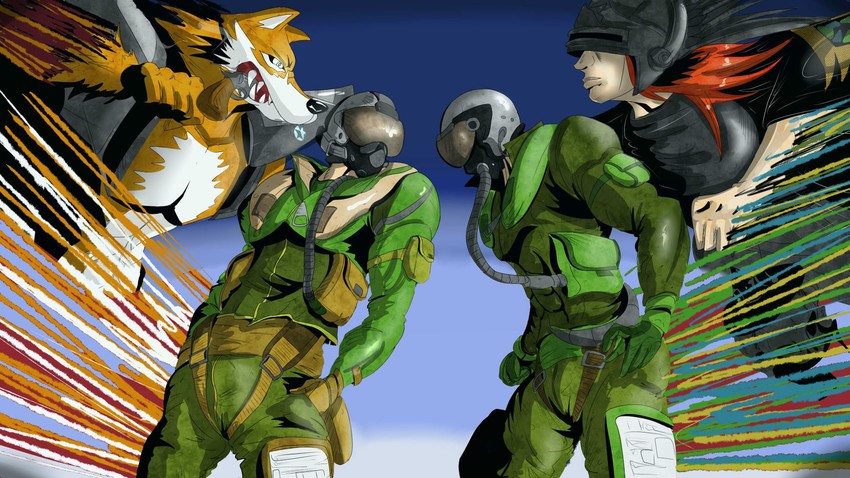 trigger, blaze, and demon of razgriz (jojo no kimyou na bouken and 3 more) drawn by haonfest