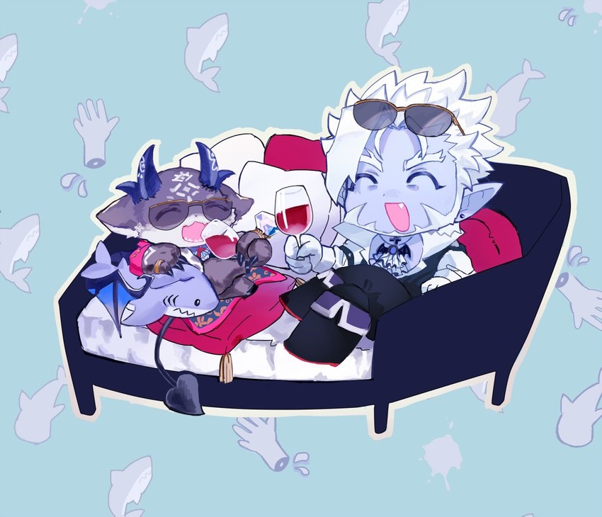 debidebi debiru and gilzaren iii (nijisanji) drawn by rono_z