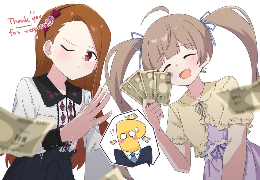 producer, minase iori, p-head producer, and hakozaki serika (idolmaster and 1 more) drawn by seal_007
