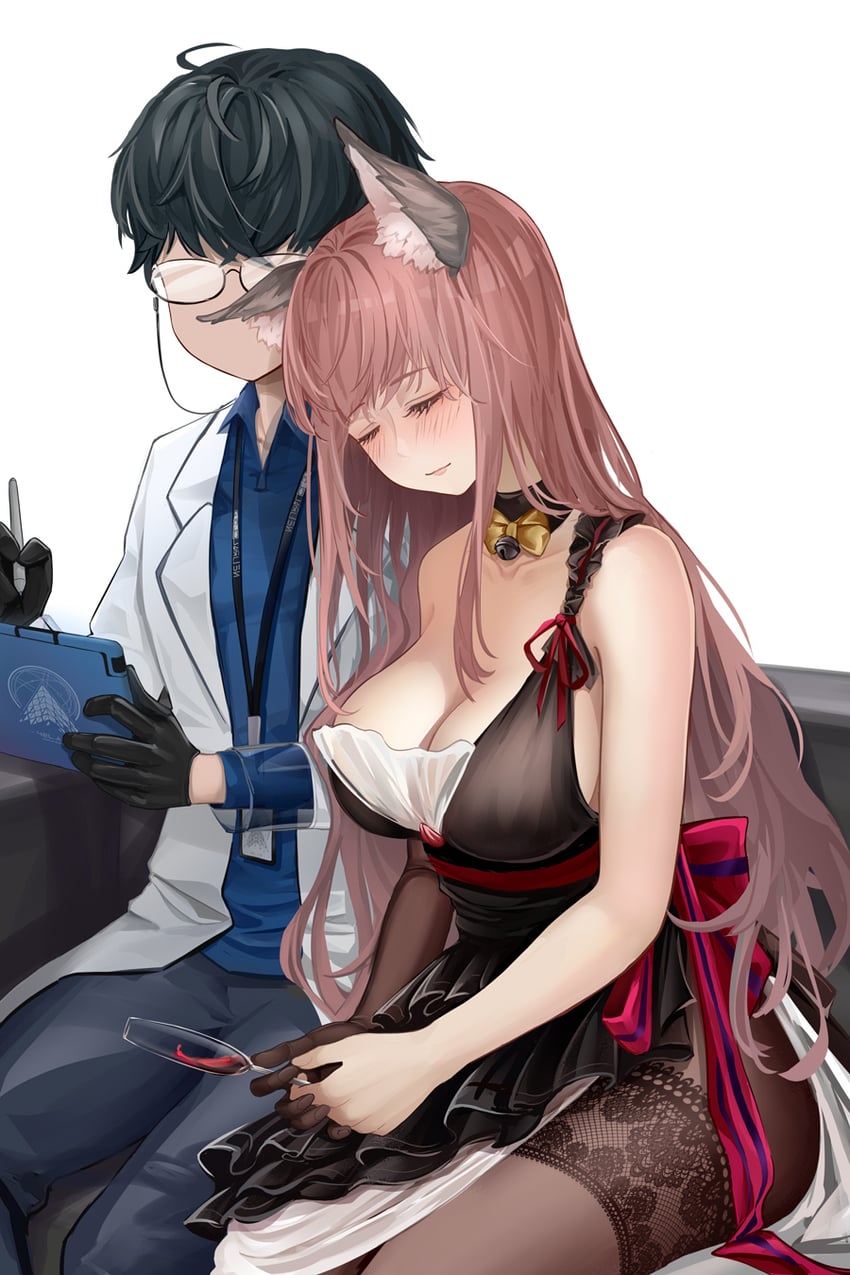 professor, male professor, and persicaria (girls' frontline and 1 more) drawn by moran_(pixiv27824646)
