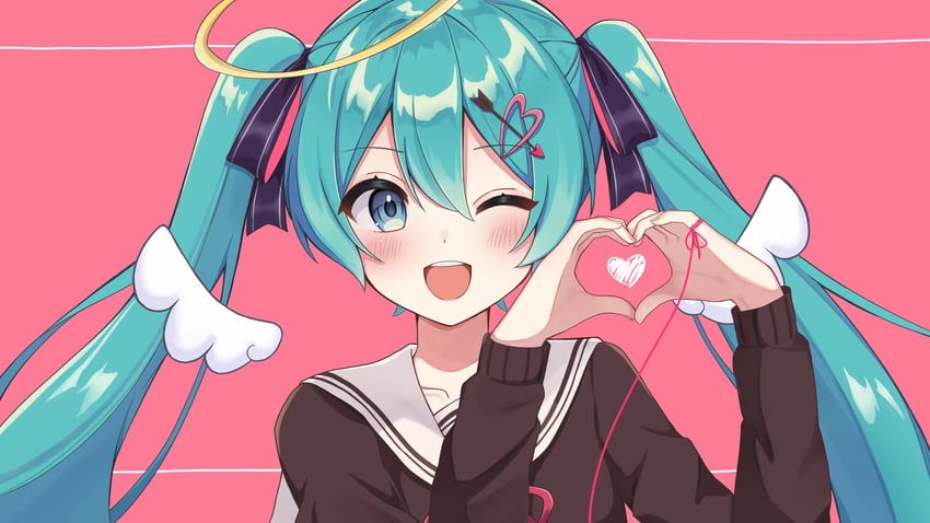 hatsune miku (vocaloid) drawn by noneon319