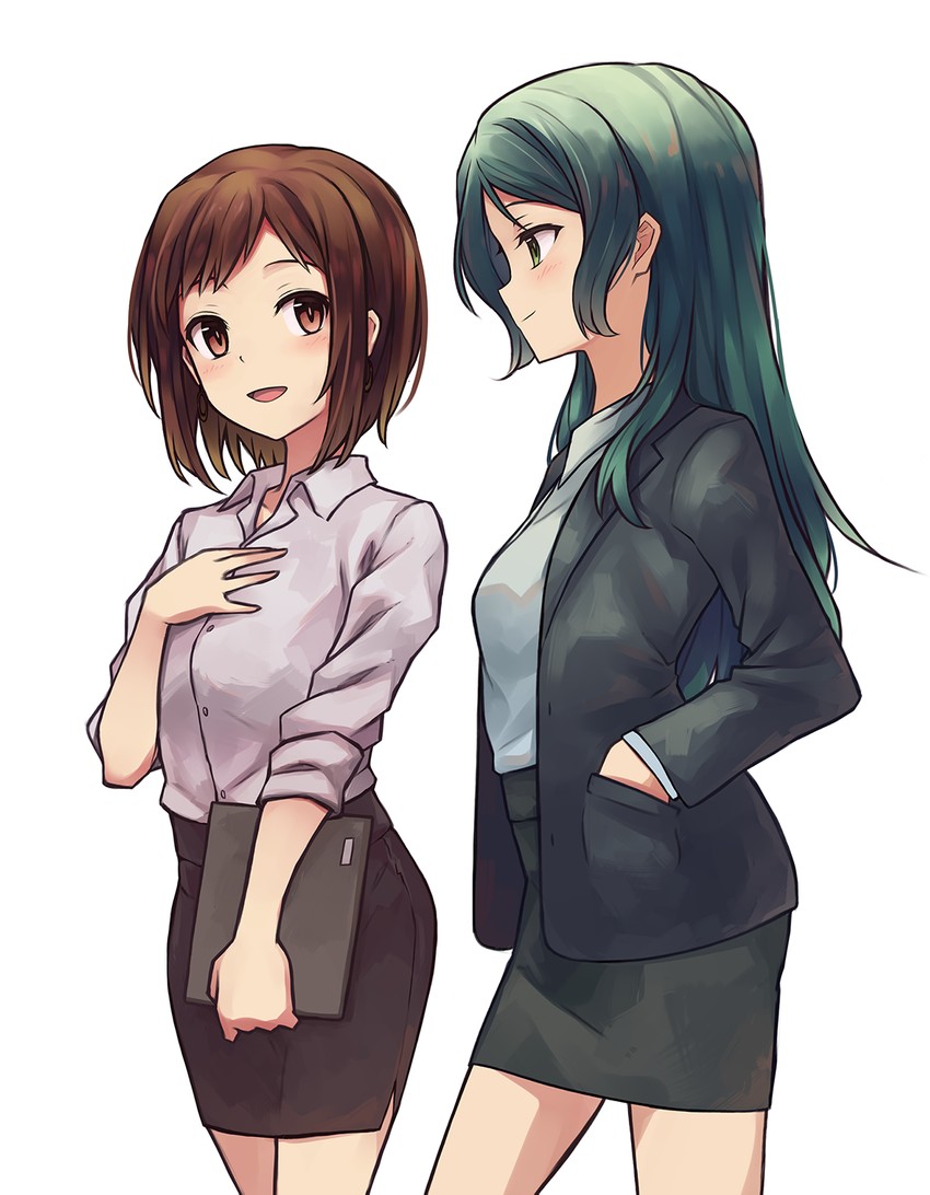 hikawa sayo and hazawa tsugumi (bang dream!) drawn by cyan_aeolin
