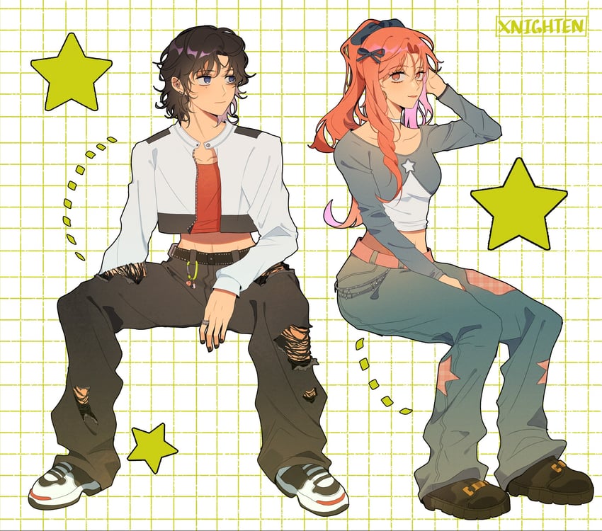 koga mitsuki and oosawa aya (kininatteru hito ga otoko ja nakatta) drawn by xnighten