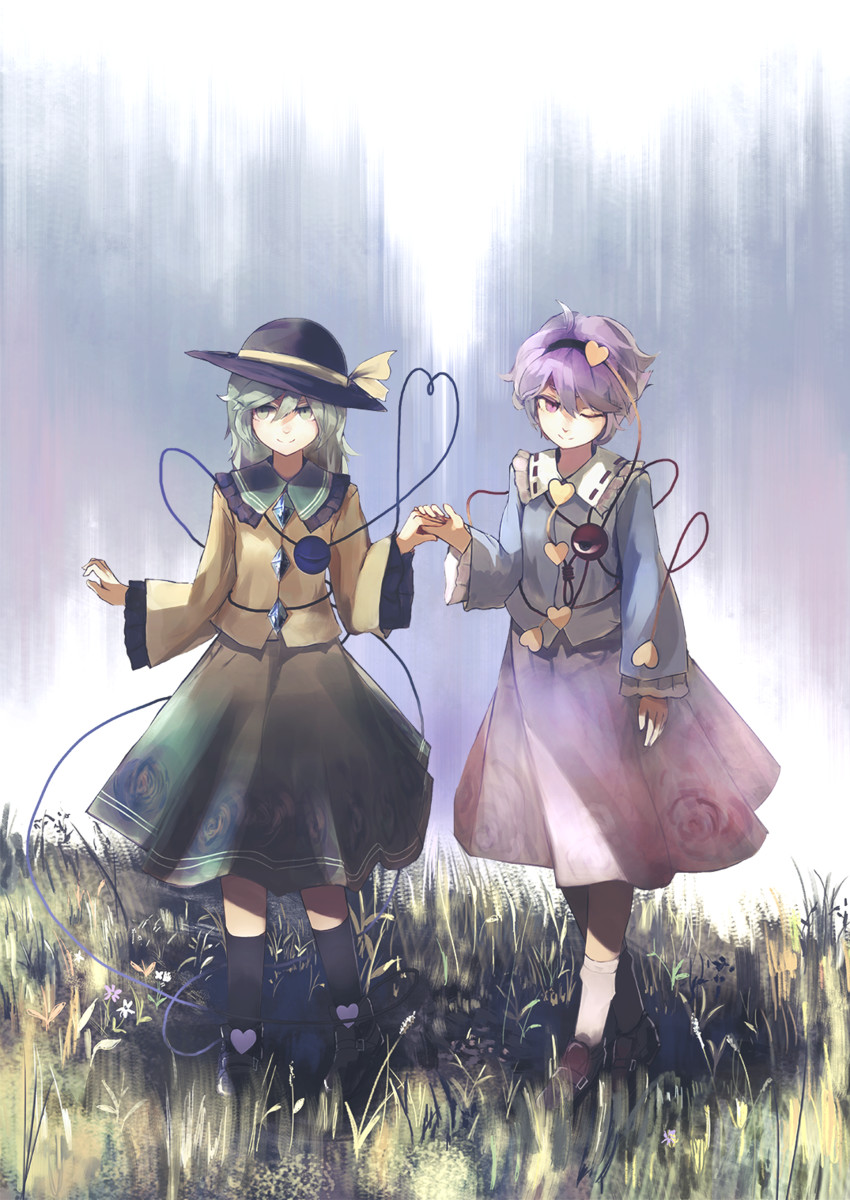 komeiji koishi and komeiji satori (touhou) drawn by saltlaver