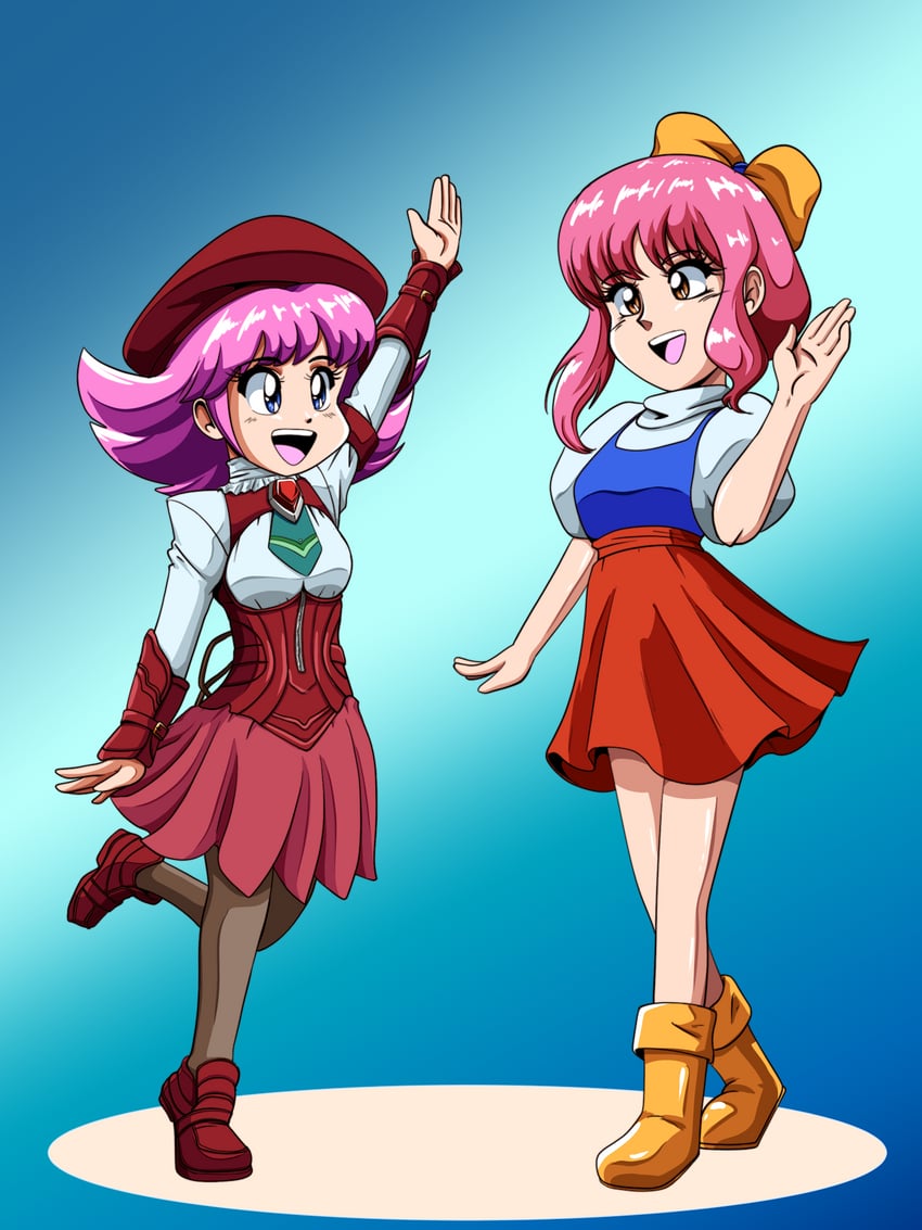 momo mizrahi and minky momo (xenosaga and 2 more) drawn by tedbob84