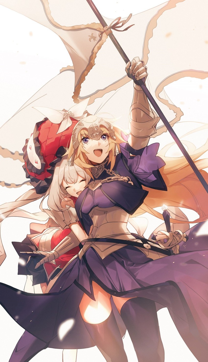 jeanne d'arc and marie antoinette (fate and 2 more) drawn by no-kan