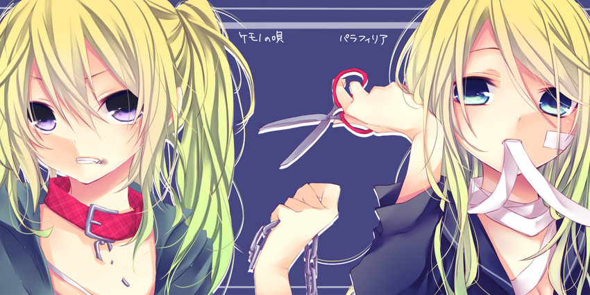 kagamine rin and akita neru (vocaloid and 1 more) drawn by kuroi_(liar-player)