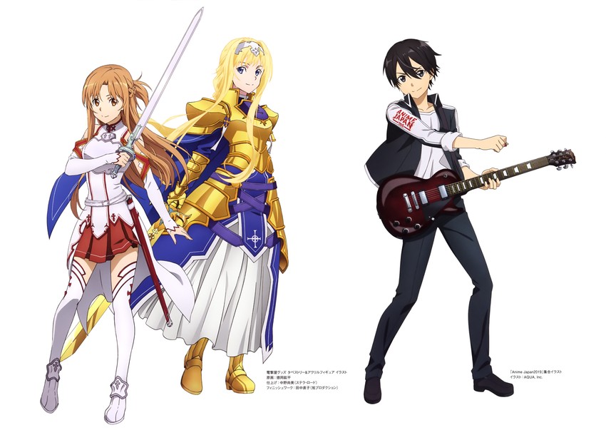 asuna, kirito, and alice zuberg (sword art online and 1 more)