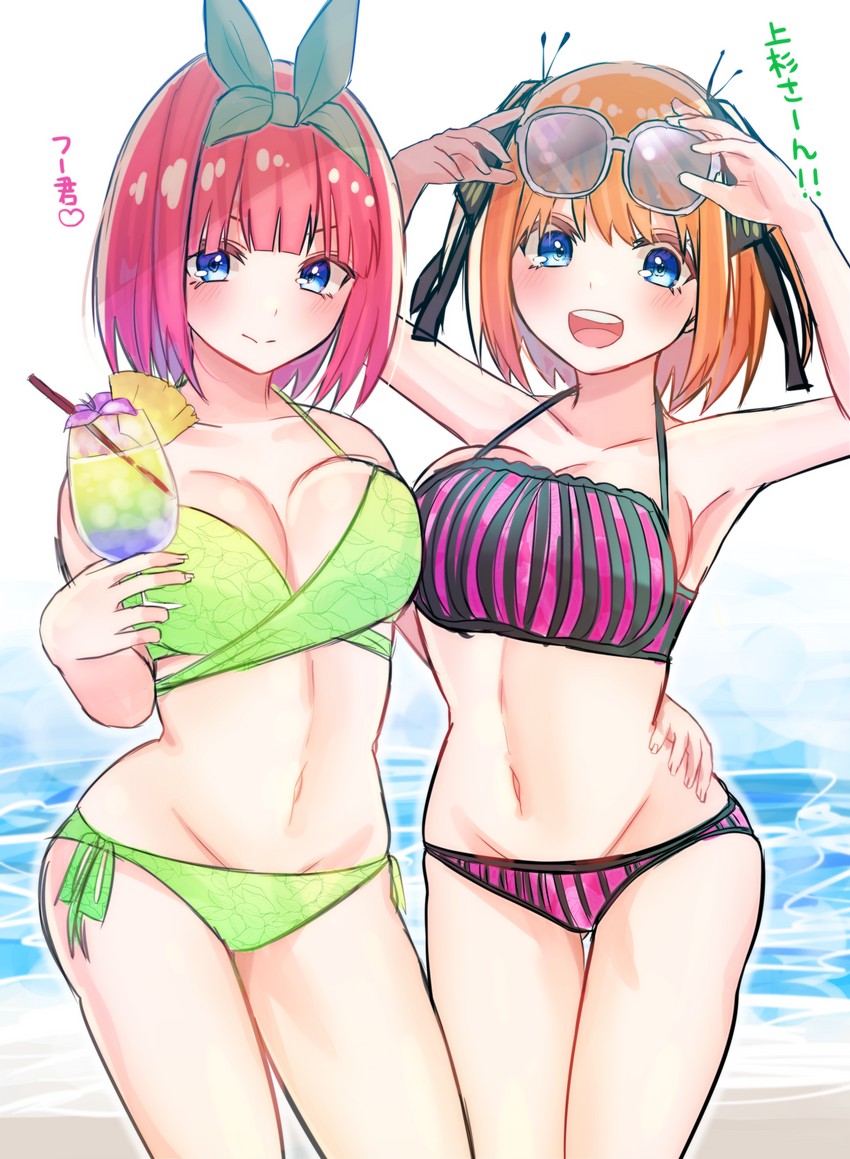 nakano nino and nakano yotsuba (go-toubun no hanayome) drawn by kurosaki_coco
