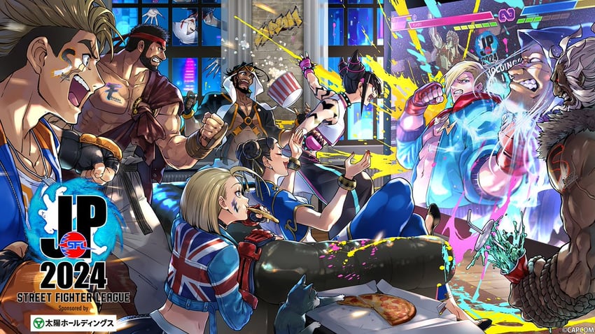 chun-li, cammy white, han juri, ryu, akuma, and 5 more (street fighter and 1 more) drawn by fuse_ryuuta