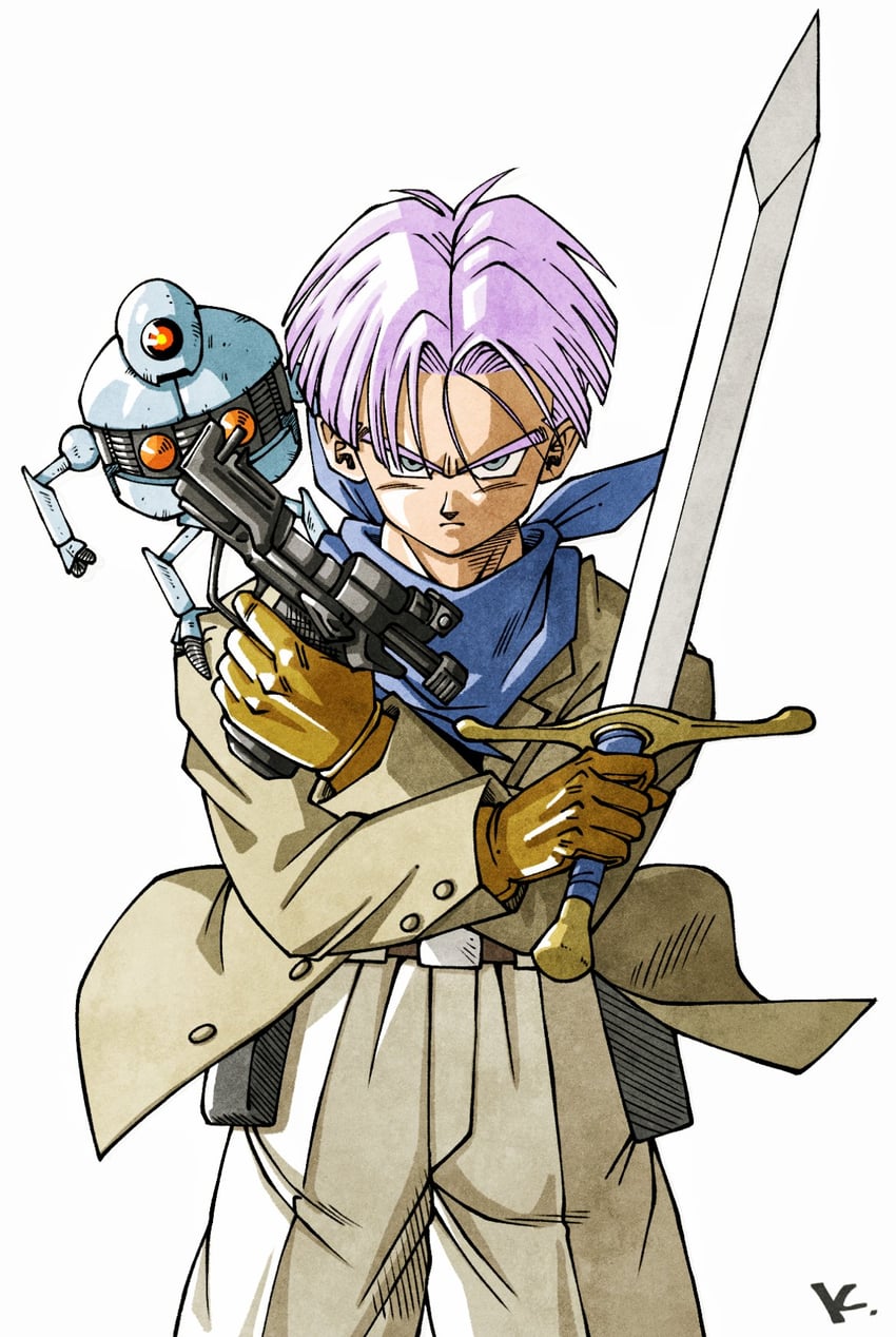 trunks and giru (dragon ball and 1 more) drawn by kakeru_(dbskakeru)