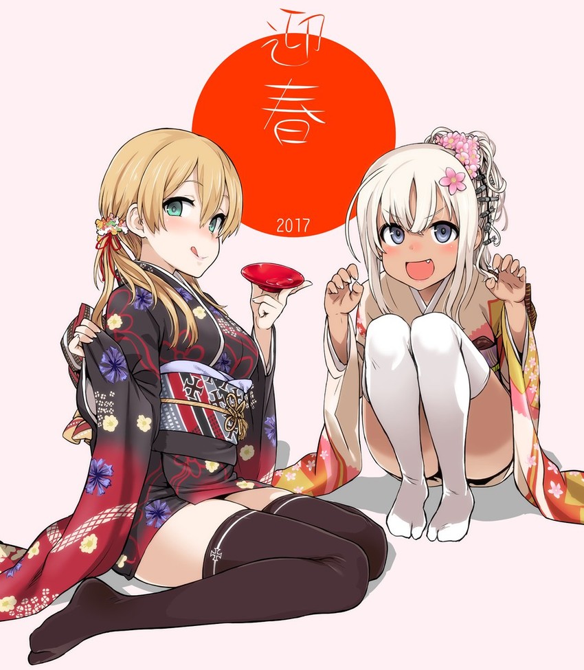 prinz eugen and ro-500 (kantai collection) drawn by asanagi