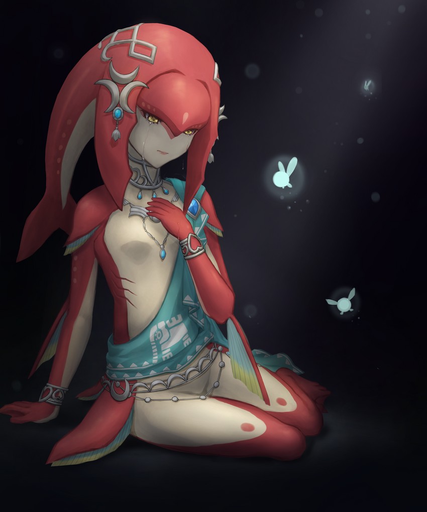 mipha (the legend of zelda and 1 more) drawn by marimo_(marimo2468)