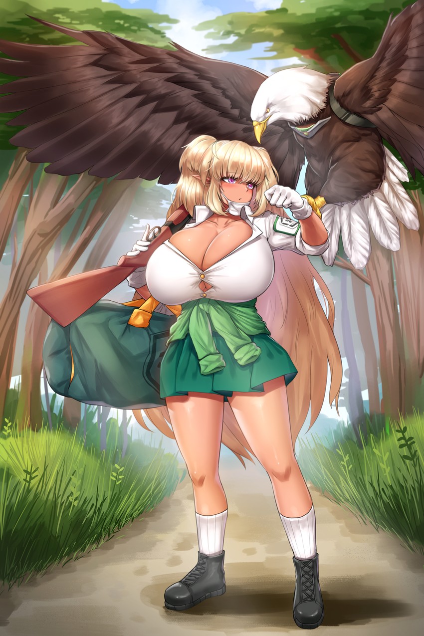 dark elven forest ranger (last origin) drawn by cho!cho!