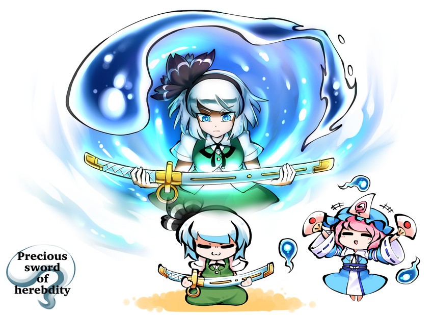 konpaku youmu and saigyouji yuyuko (touhou) drawn by kashuu_(b-q)