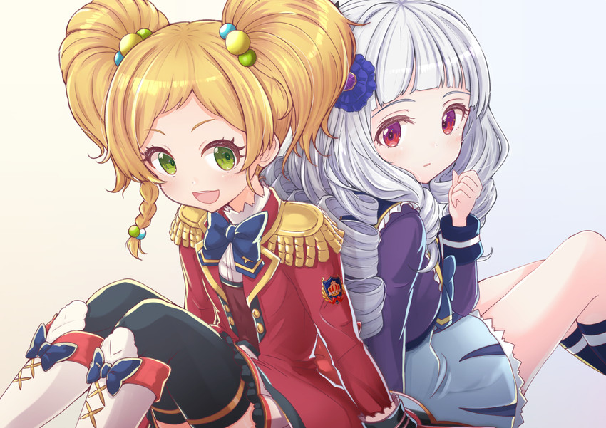 shirogane lily and nikaido yuzu (aikatsu! and 1 more) drawn by yuki_shiro