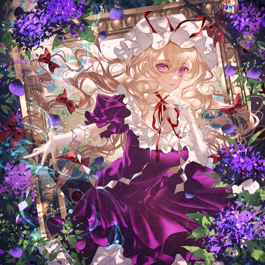 yakumo yukari (touhou and 1 more) drawn by majamari