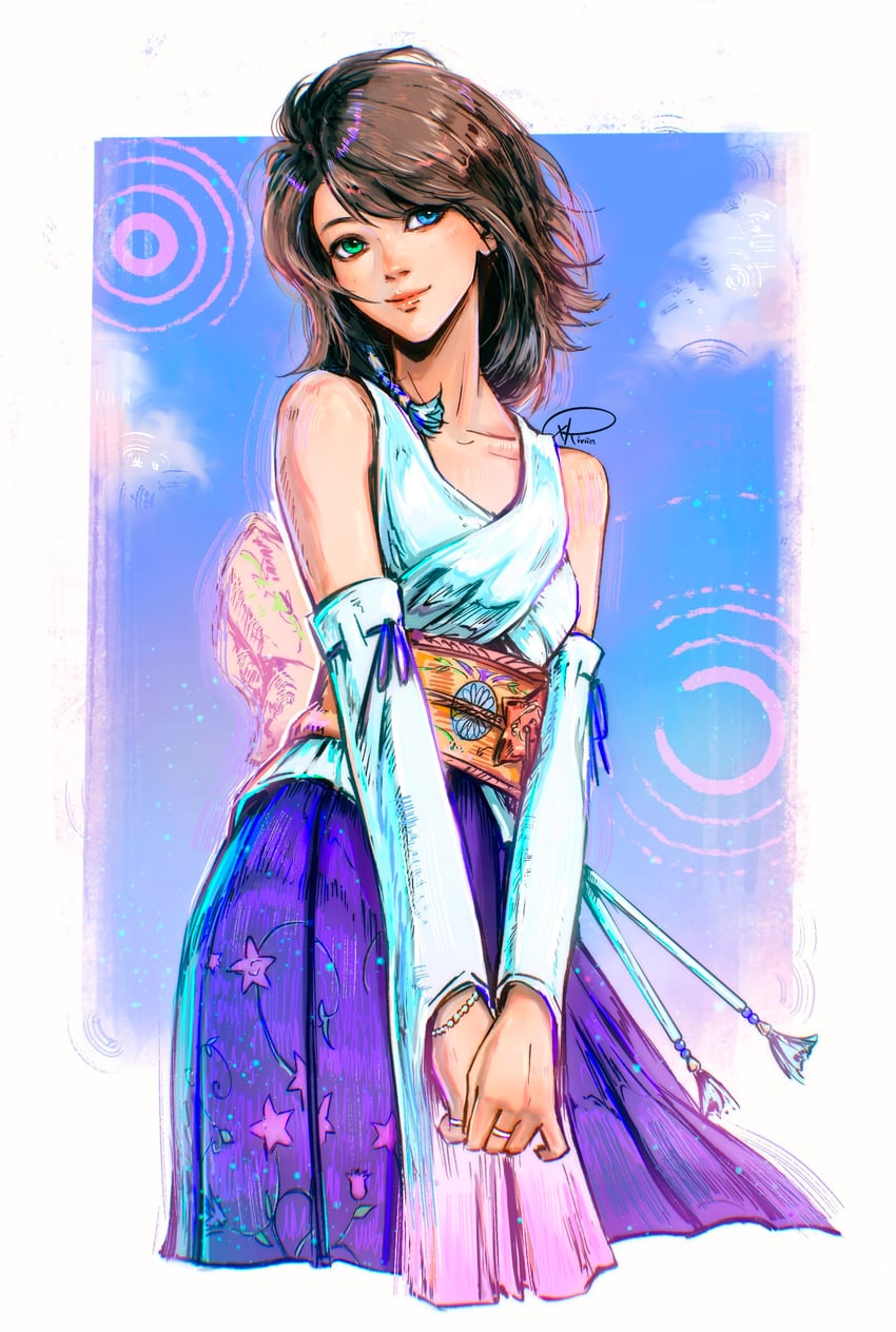 yuna (final fantasy and 1 more) drawn by kuroiitulip