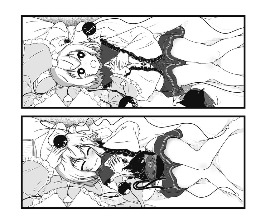 komeiji koishi, komeiji satori, kaenbyou rin, and reiuji utsuho (touhou) drawn by senzaicha_kasukadoki