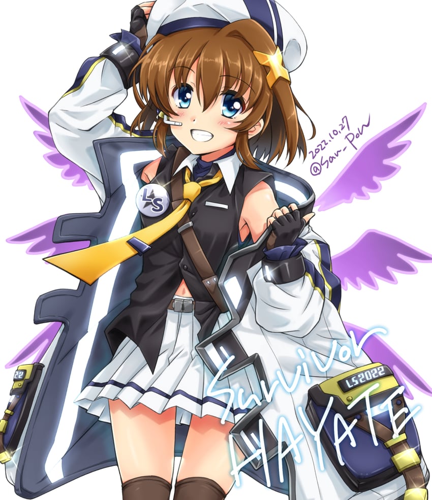 yagami hayate (lyrical nanoha and 3 more) drawn by san-pon