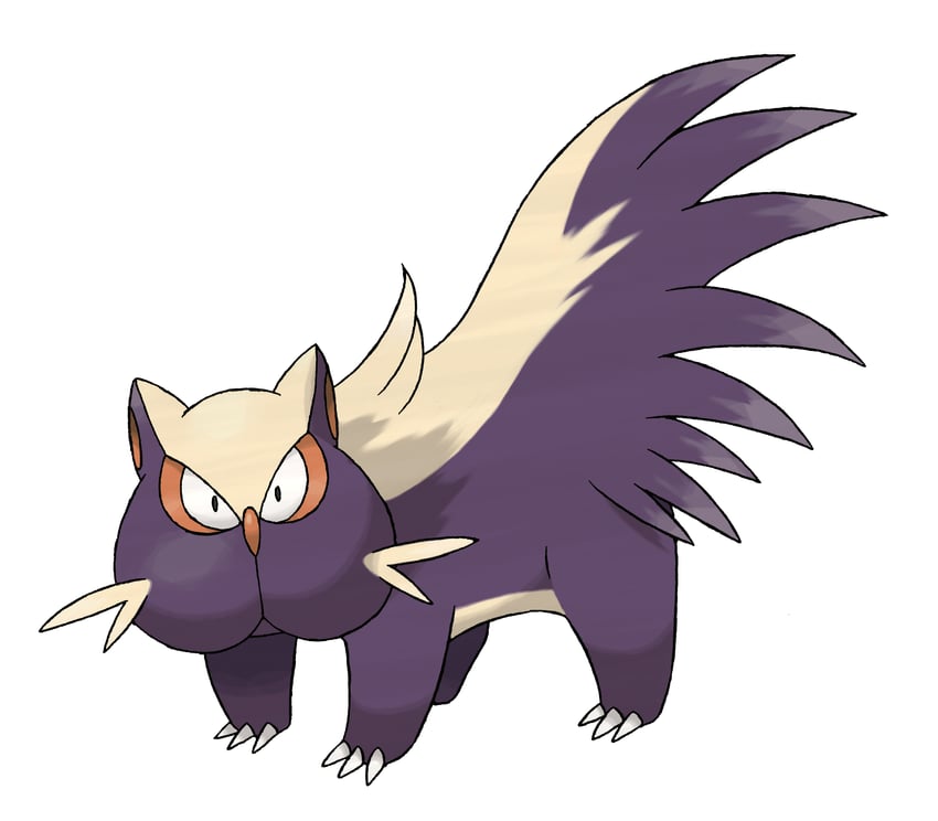 stunky (pokemon and 1 more) drawn by sugimori_ken