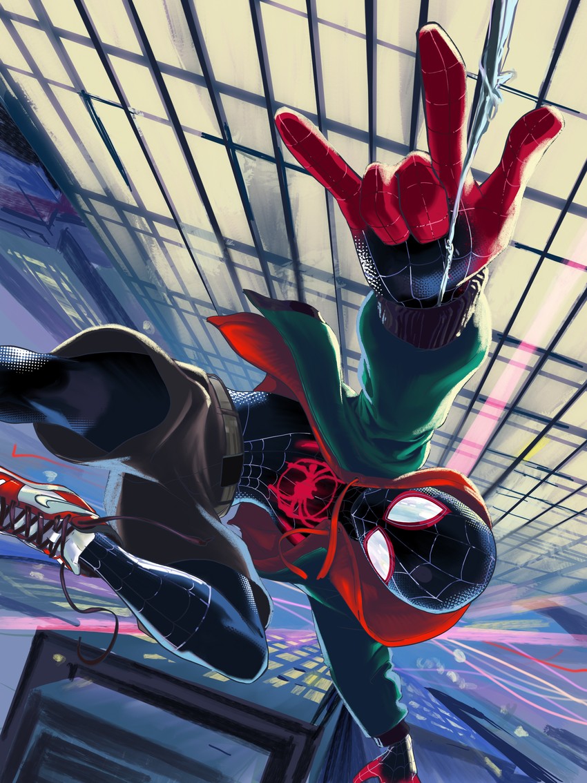 miles morales and spider-man (marvel and 3 more) drawn by sawada2