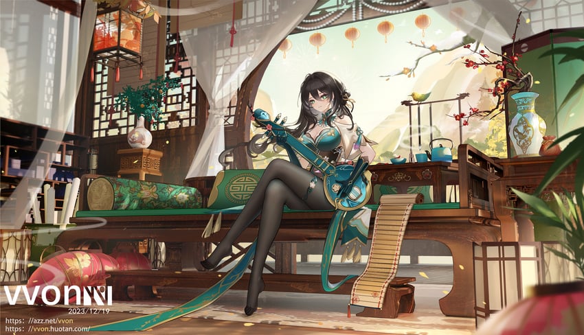 ruan mei (honkai and 1 more) drawn by v-von