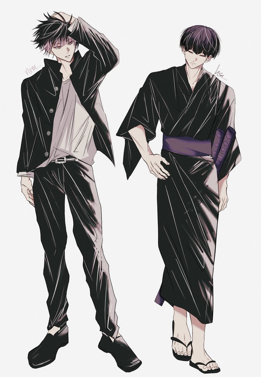 hoshina soshiro and narumi gen (kaijuu no. 8) drawn by bib_i