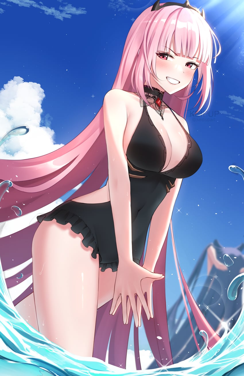 mori calliope and ninomae ina'nis (hololive and 1 more) drawn by keipup