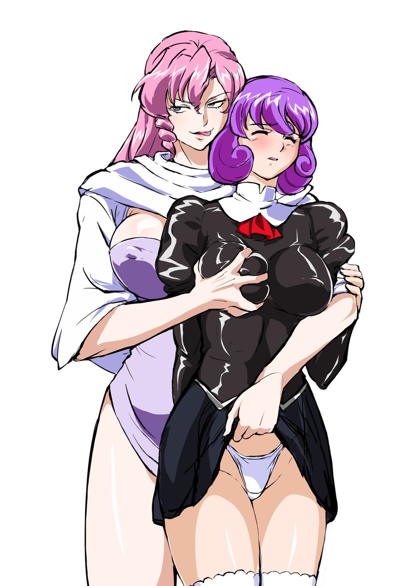 black delmo, black delmo leader, and neena hagen (aika and 1 more) drawn by mamesi_(suhk8583)