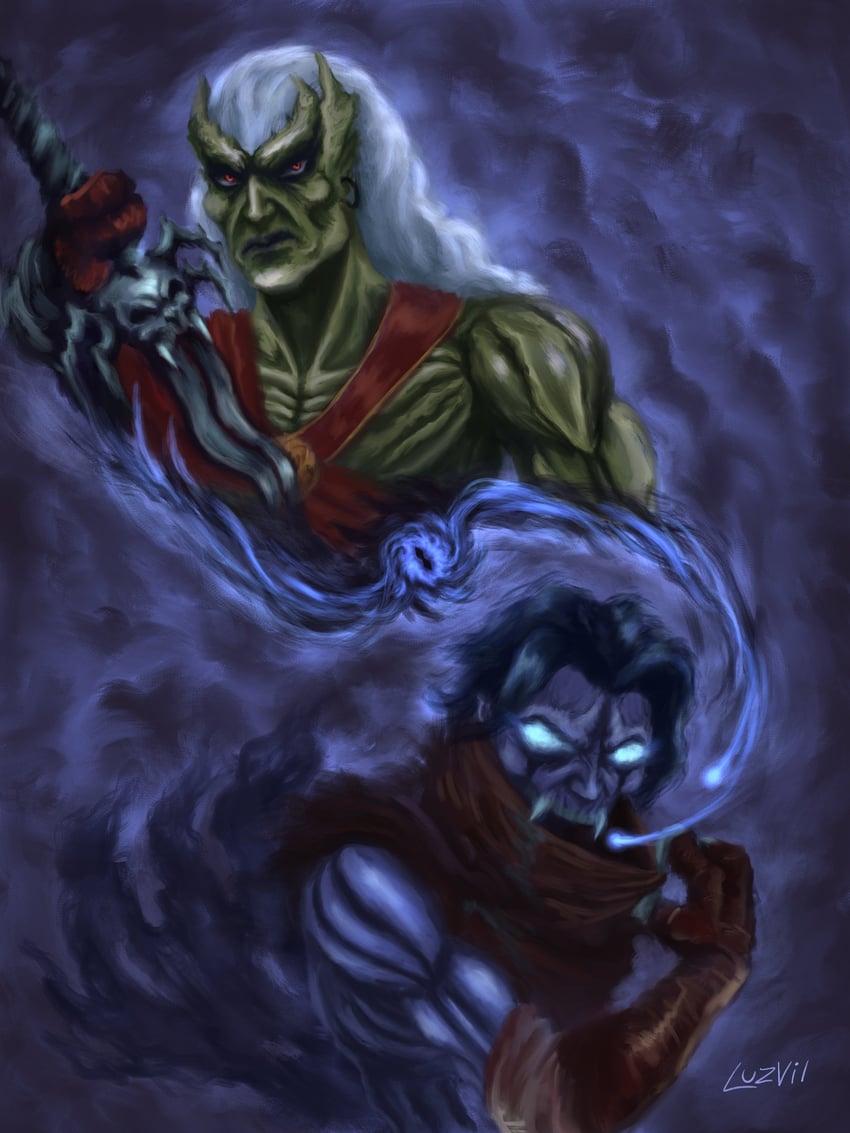 raziel and kain (legacy of kain and 1 more) drawn by luzvil