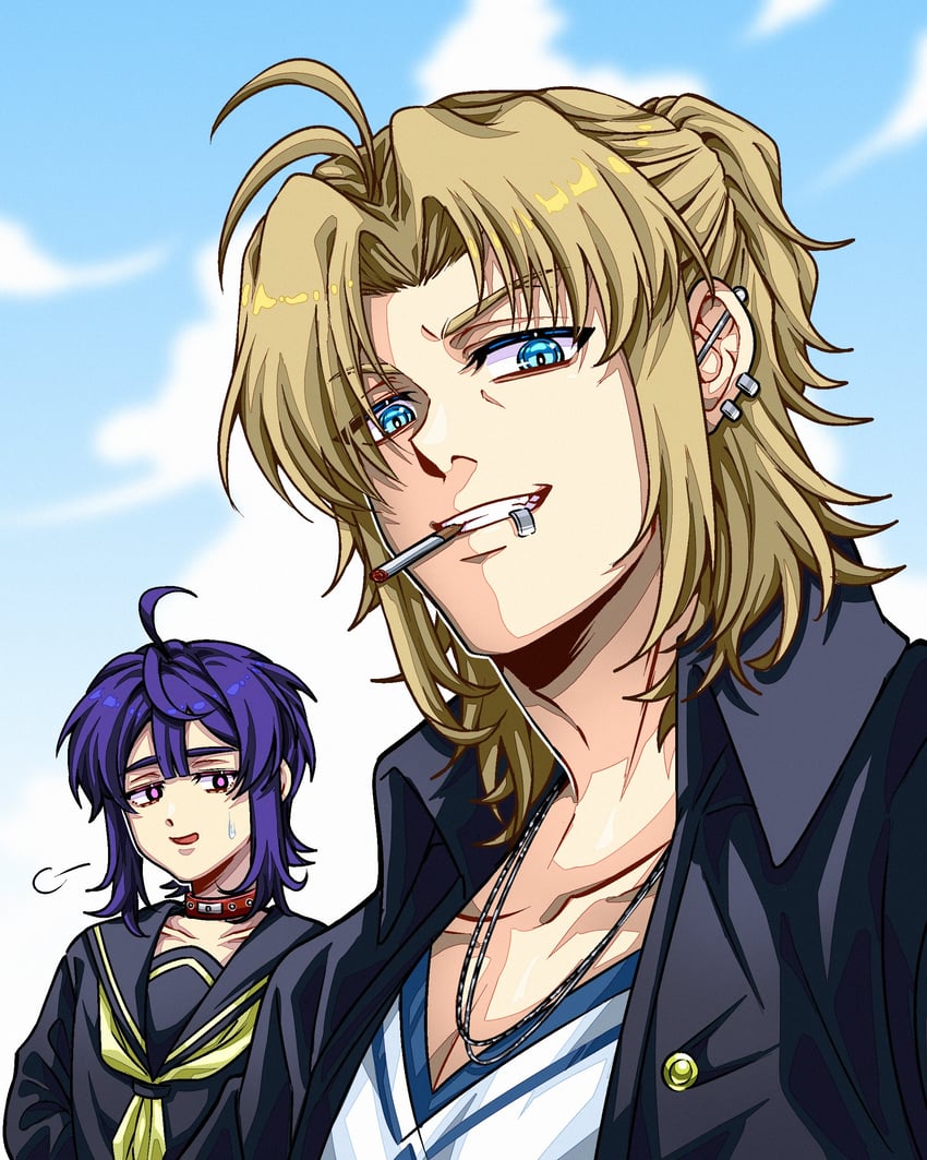 player character, whitney, and yukiyo (degrees of lewdity) drawn by yuzukiyo